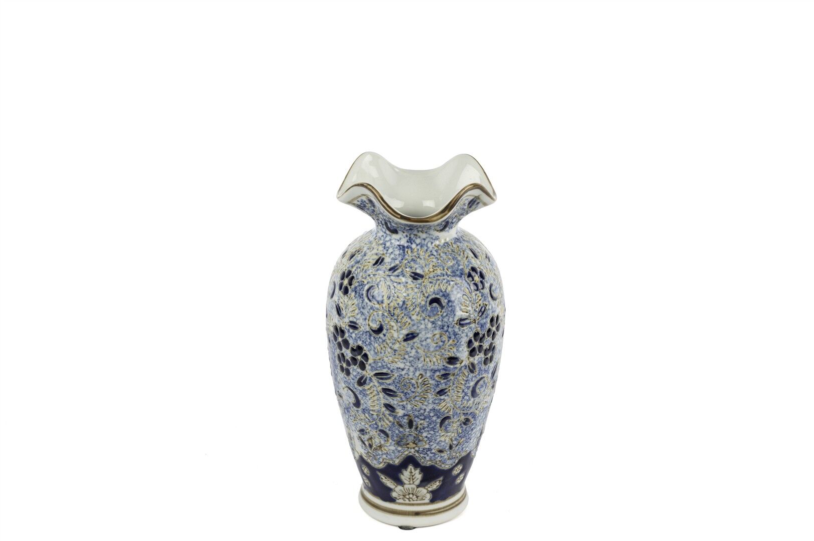 Blue Blanc Dek Vazo 13x23cm
