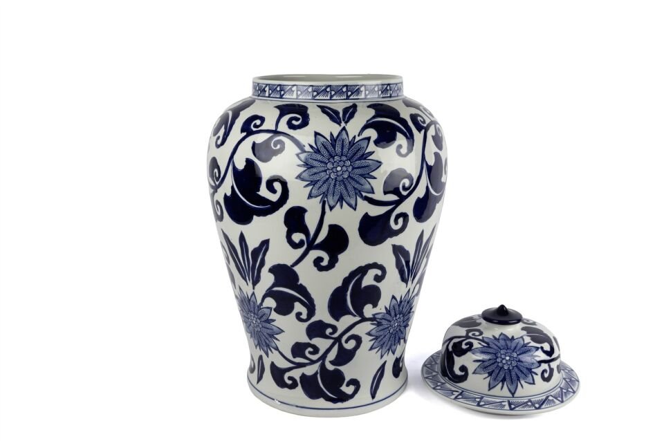 Blue Blanc Kapaklı Küp 38x60cm