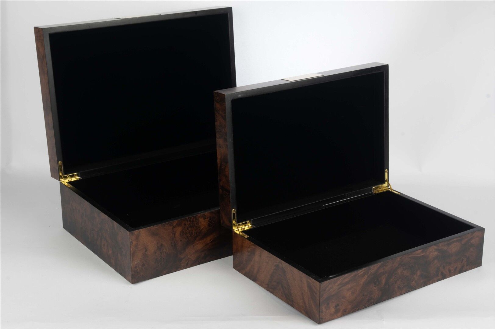 2 li Koyu Ahşap Gold Dek Kutu 20x30x9cm34x24x12cm