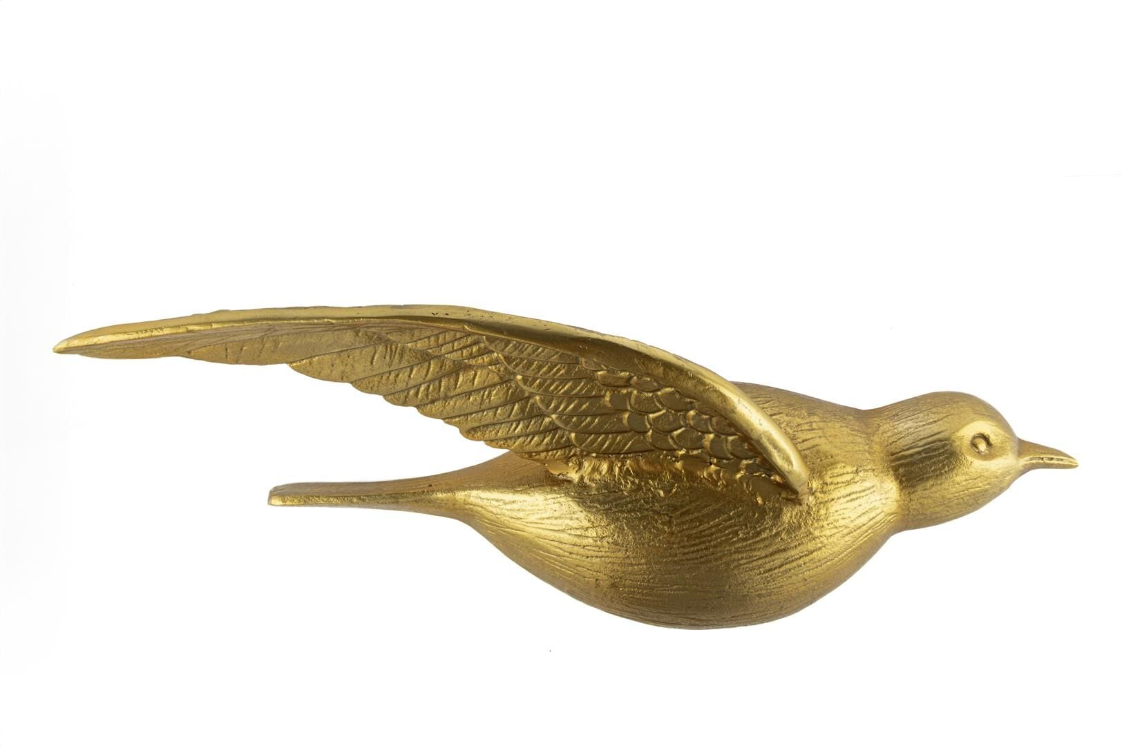 Gold Kuş Duvar Dekoru 60x20x16cm