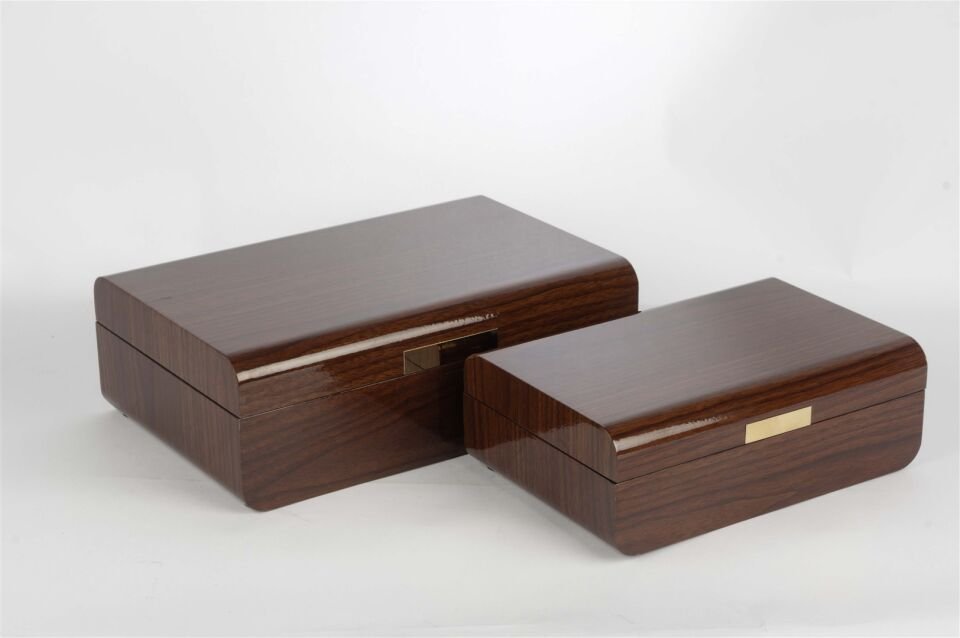 2 li Ahşap Gold Dek Kutu 24x16x8cm30x20x10cm