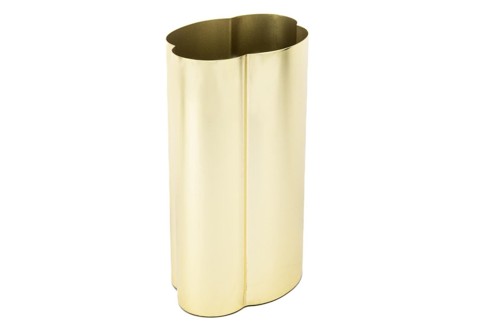 Gold Flower Metal Vazo 15x11x20cm