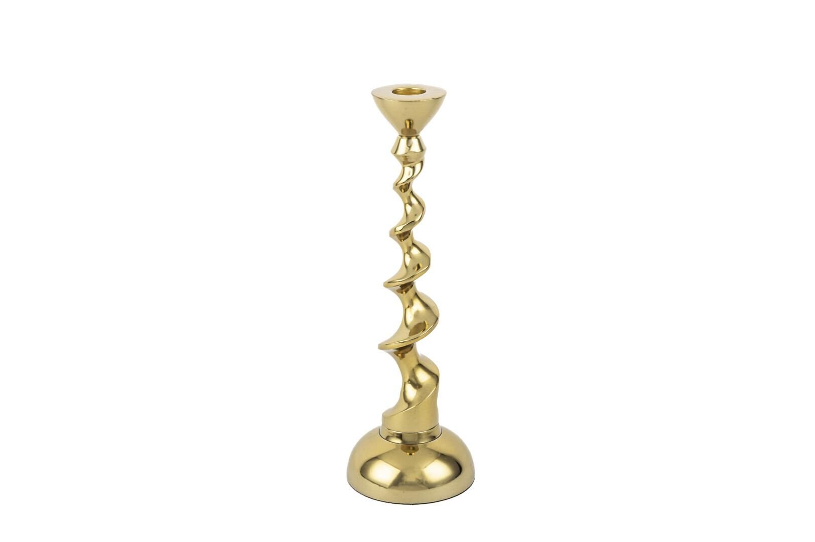 Twist Gold Metal Mumluk 9x27cm