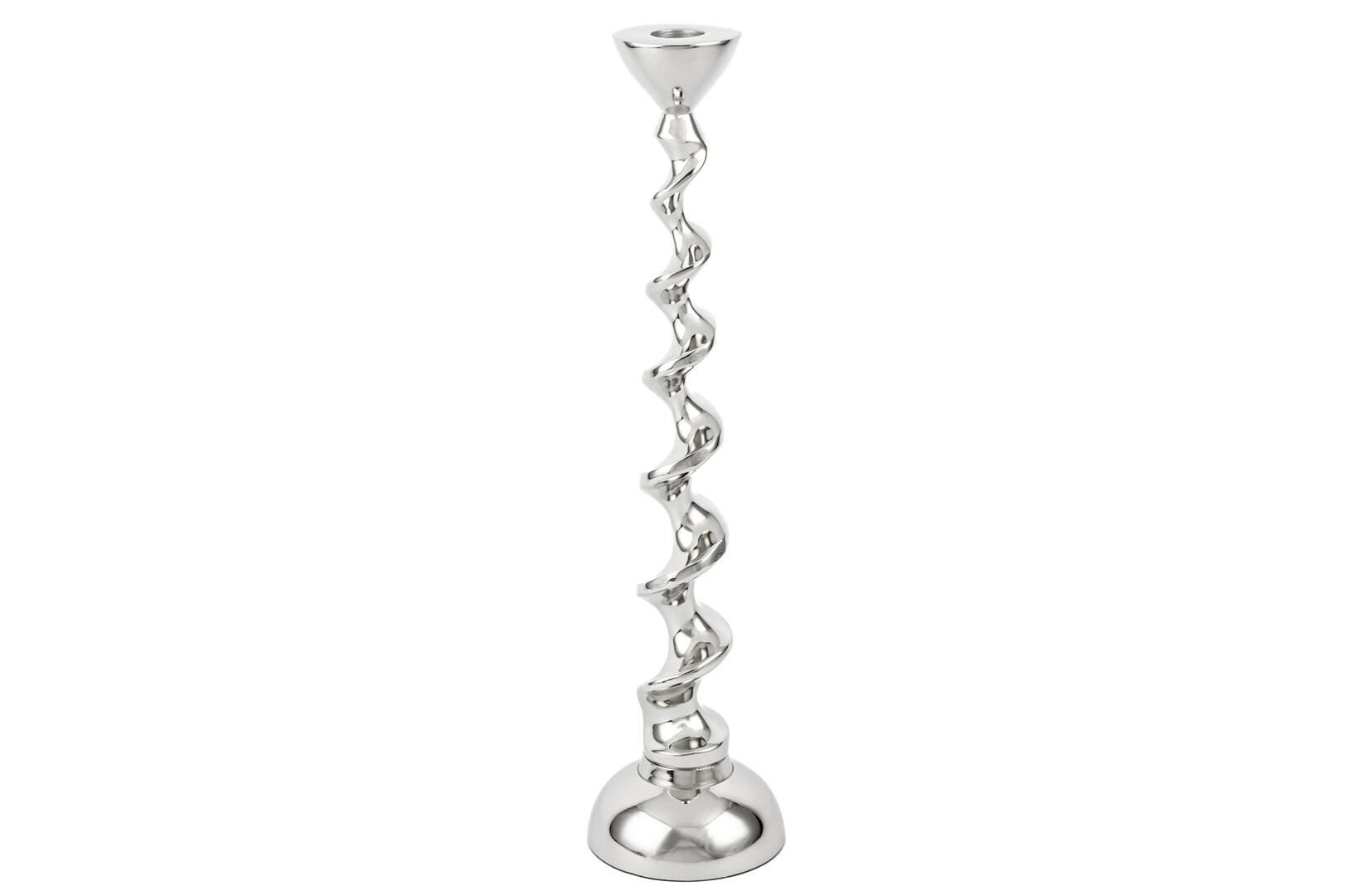 Twist Silver Metal Mumluk 9x35cm