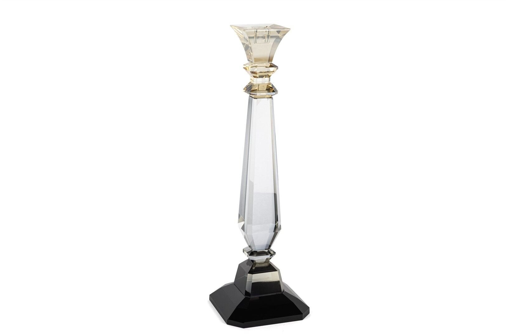 Kristal Füme Şamdan 39x12cm