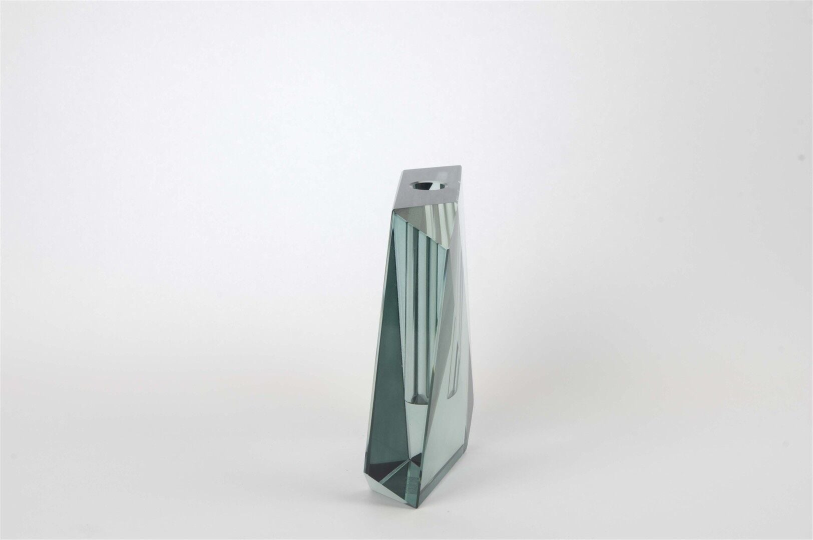 Kristal Yeni Mavi Çiçeklik Vazo 10x4x16cm