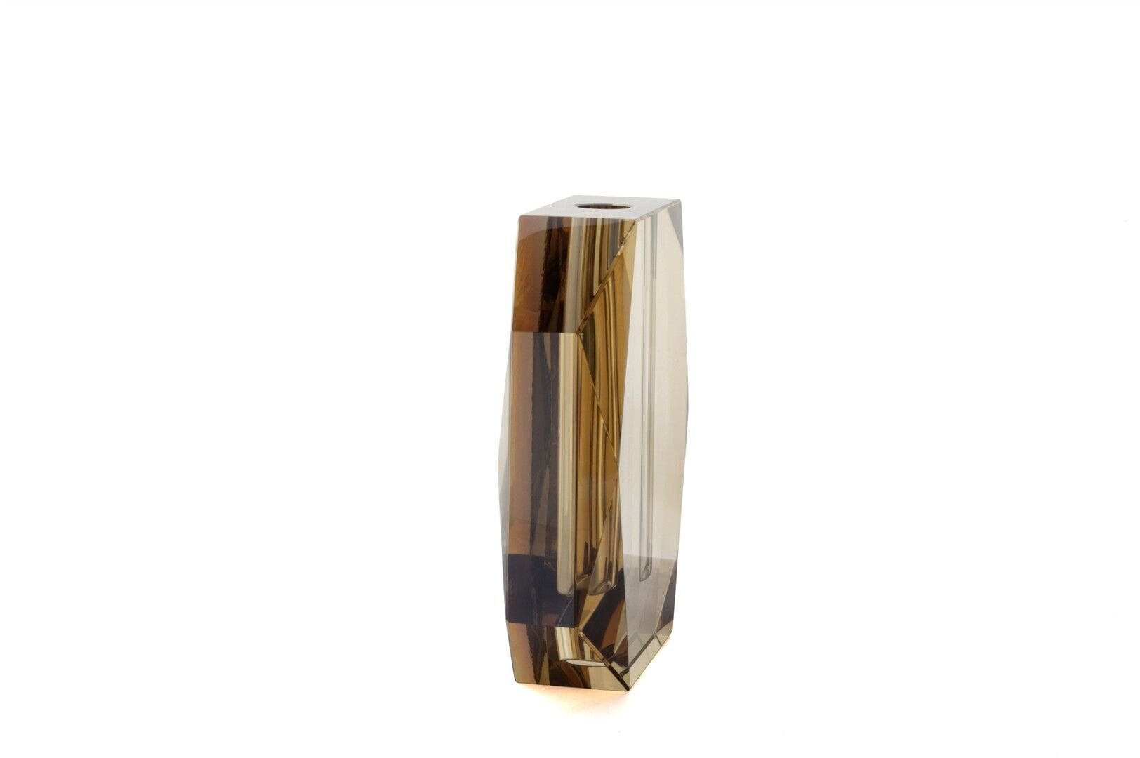 Kristal Amber Vazo 16x16cm