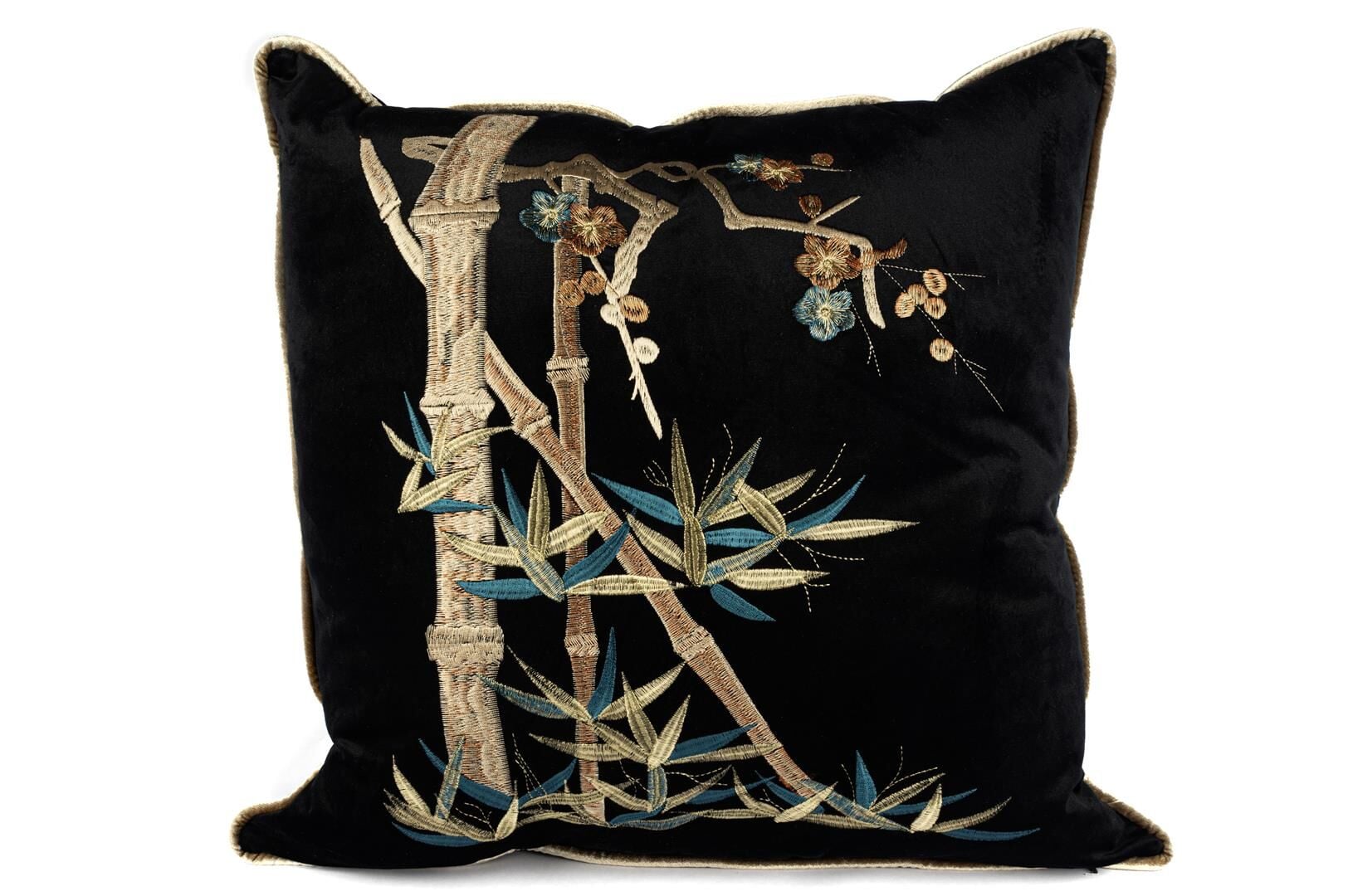 Bambu siyah kadife 55x55 Yastık