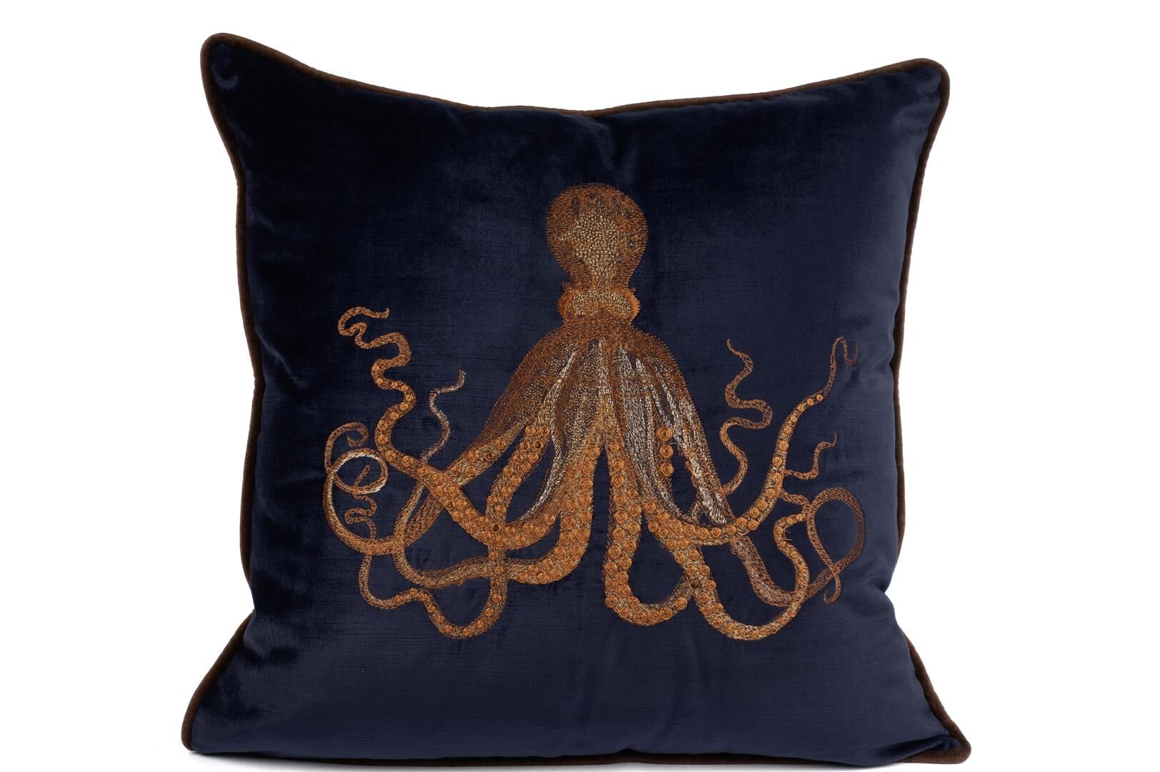 Octo Lacivert kadife 55x55 yastık