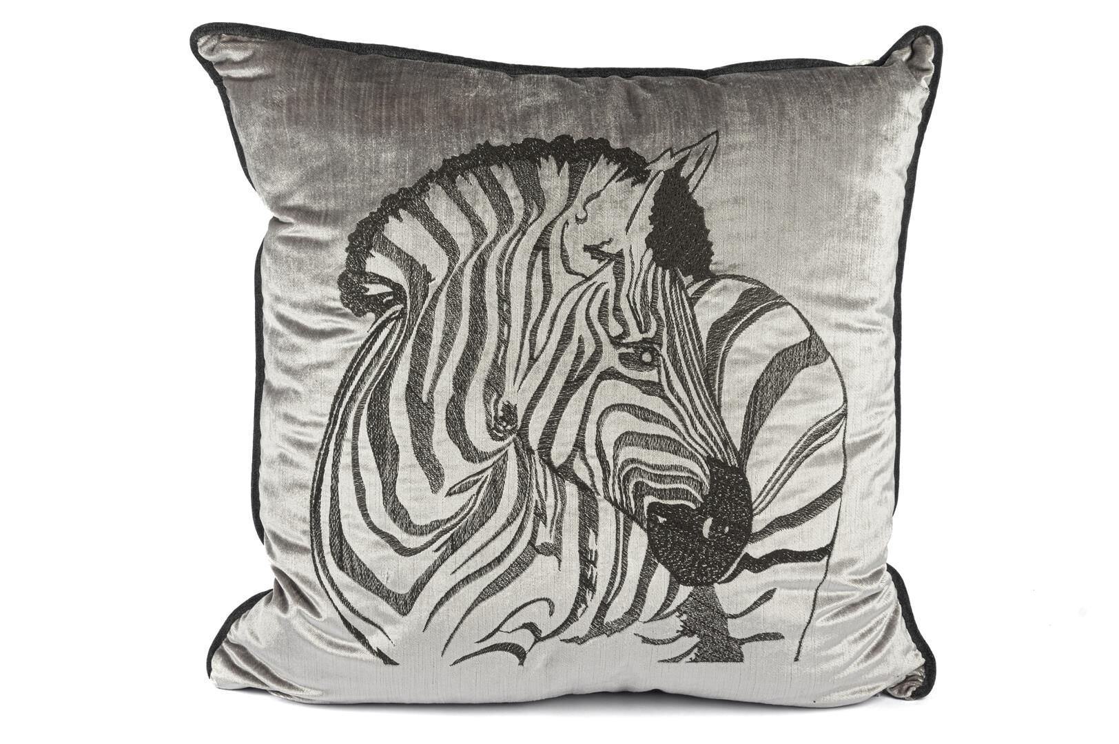 Zebra Gri 55x55 yastık