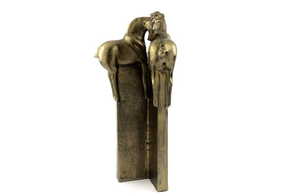 Mat Gold Metal At Obje 27x27x58cm