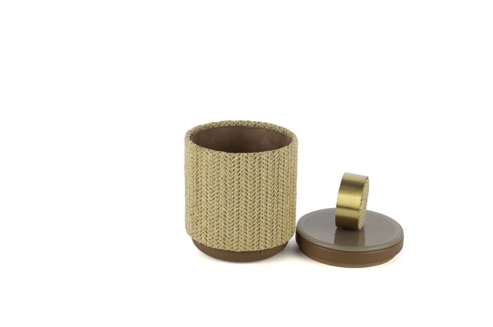 Cappuccıno Rafya Gold Kapaklı Kutu 12x20cm