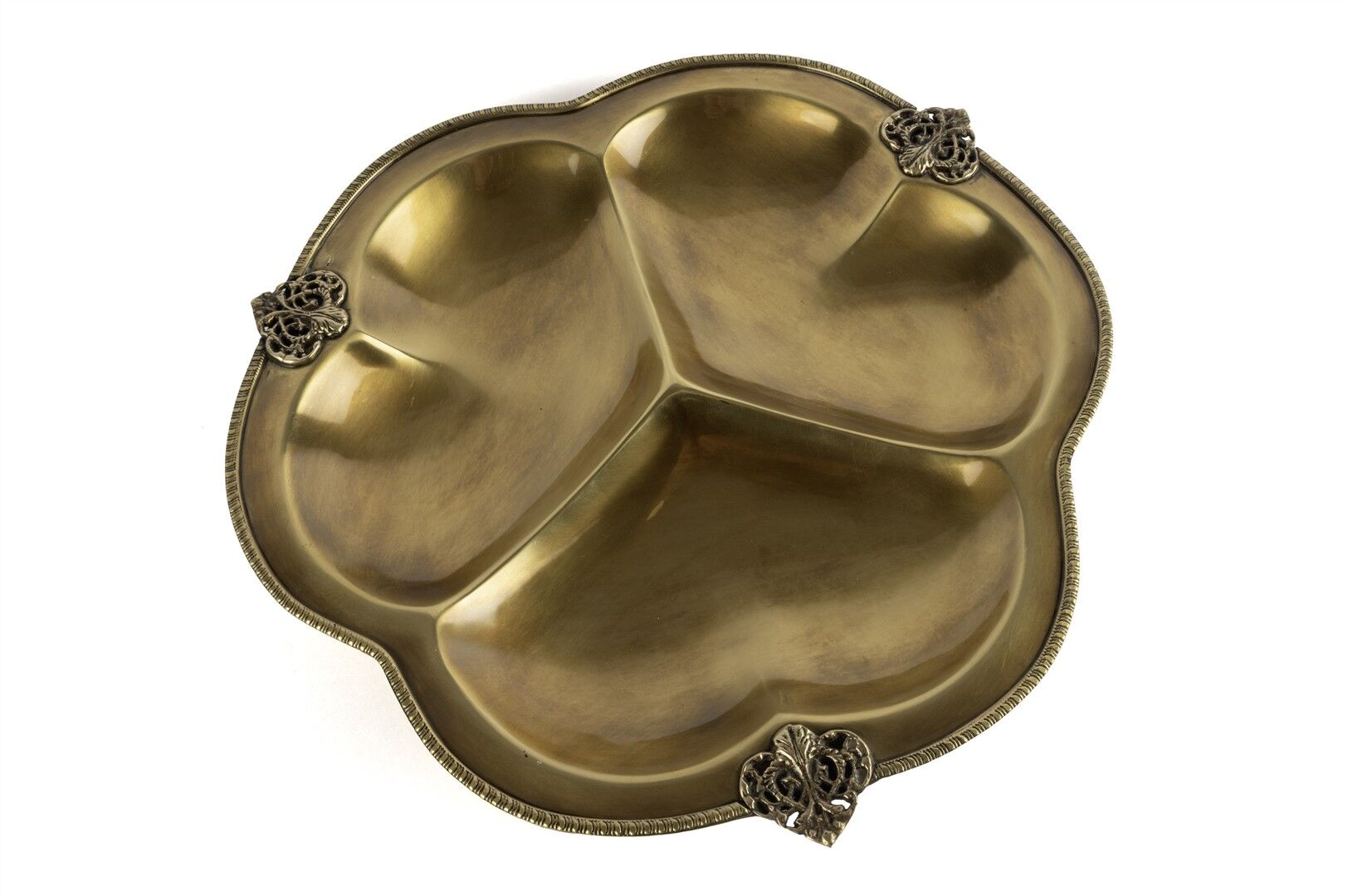 Bakır Antik 3Bölmeli Sunumluk 31x6cm