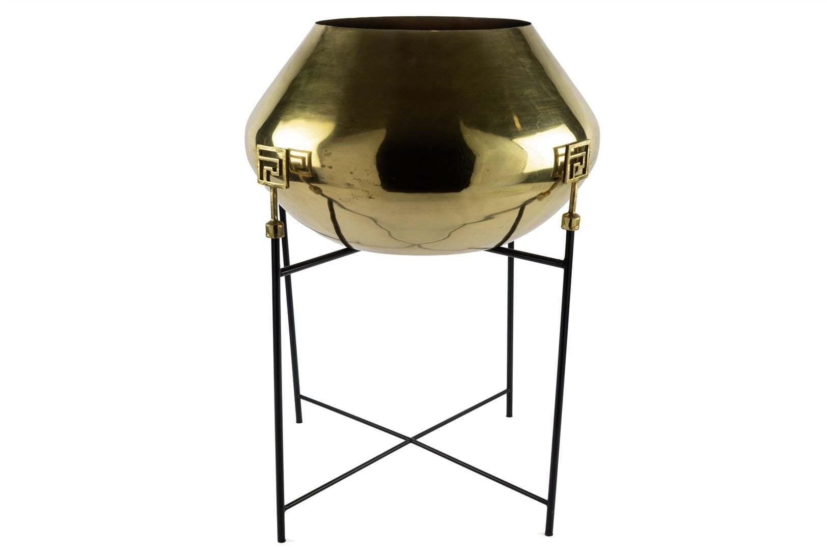 Siyah Standlı Gold Saksı 41x63cm