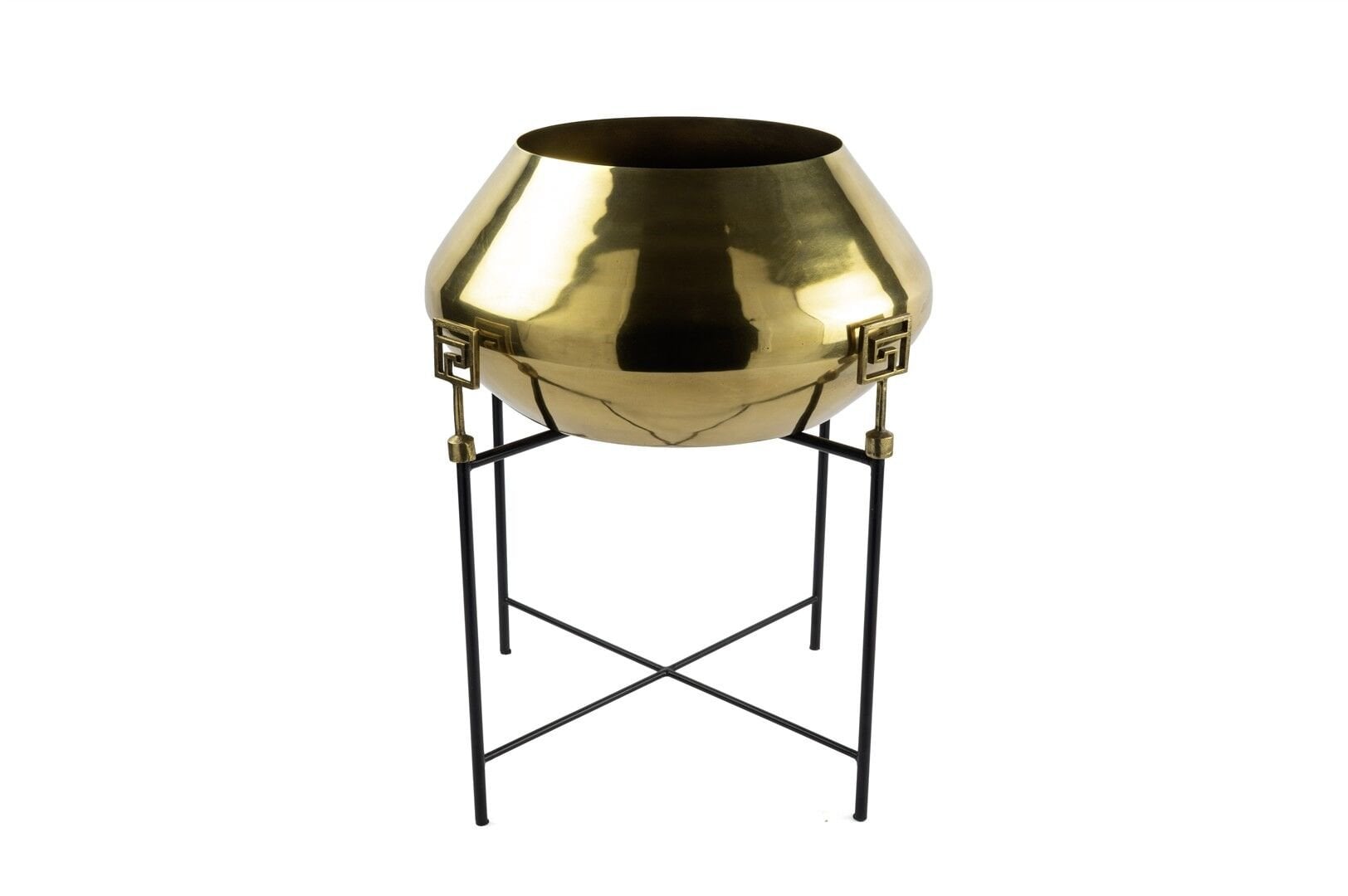 Siyah Standlı Gold Saksı 40x52cm