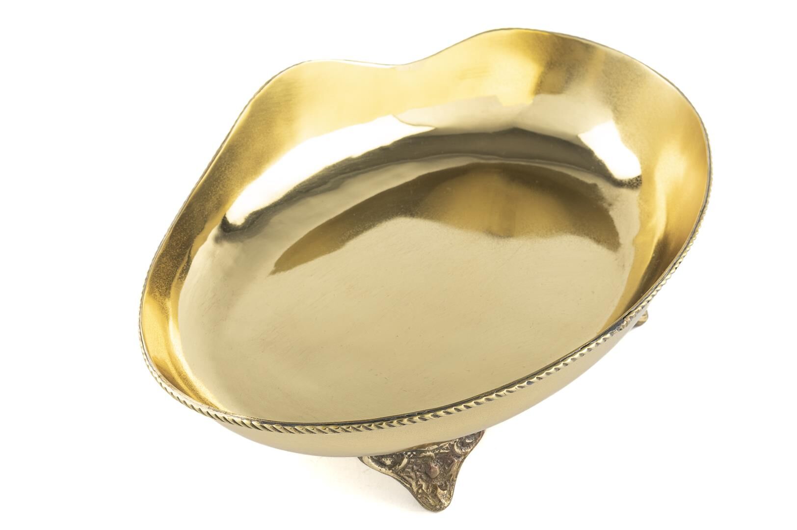 Gold Ayaklı Yuvarlak Servis 26x18x8cm