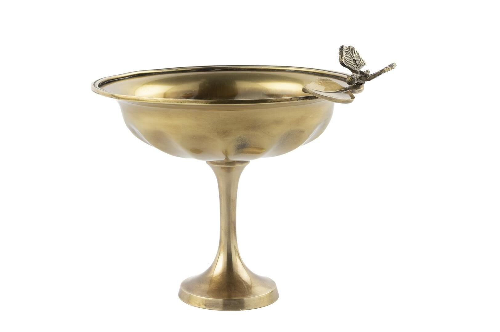 Antik Gold Yapraklı Kase 16x16cm