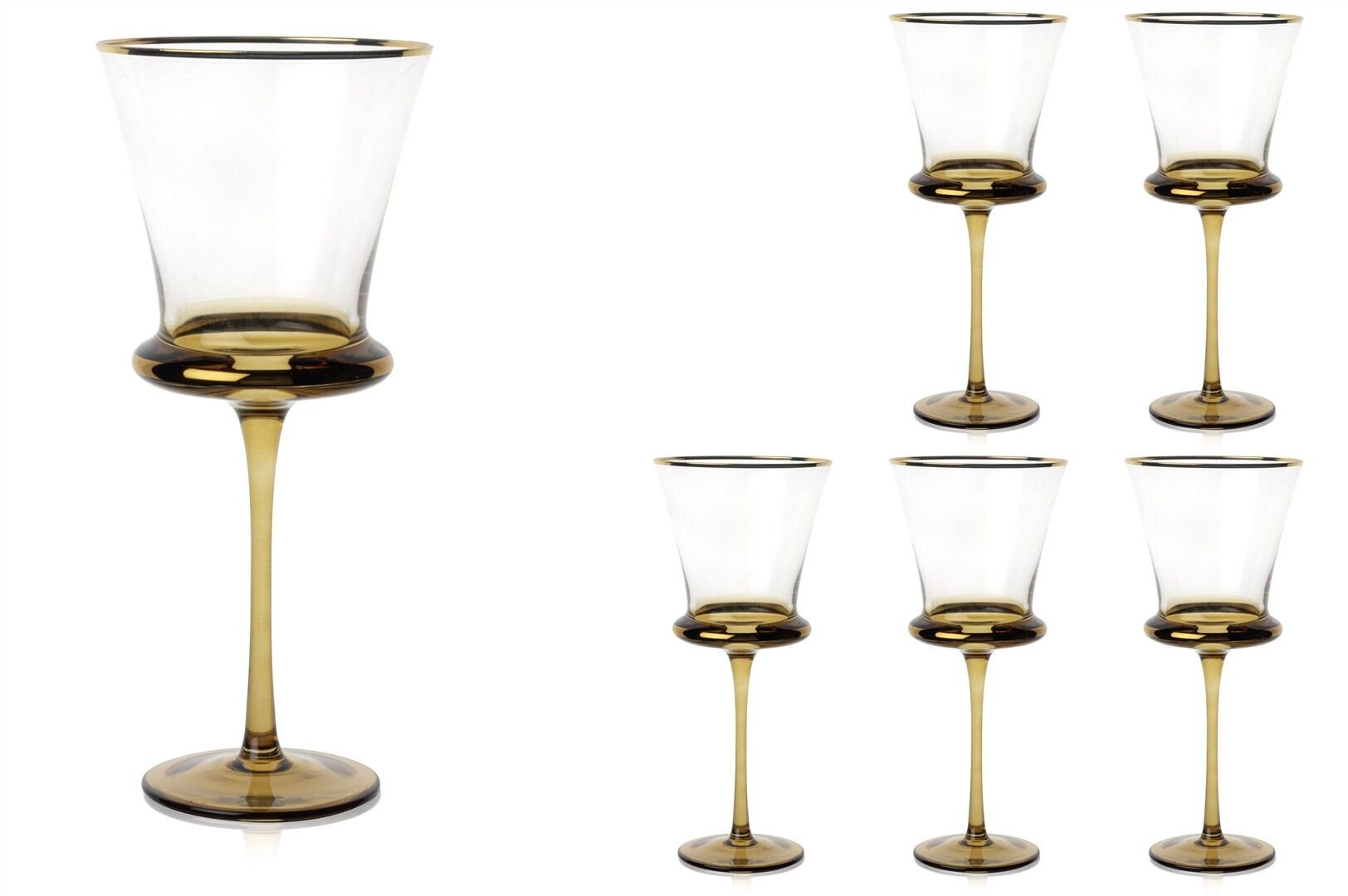 Roxy 6lı Kahverengi Kadeh 470ml