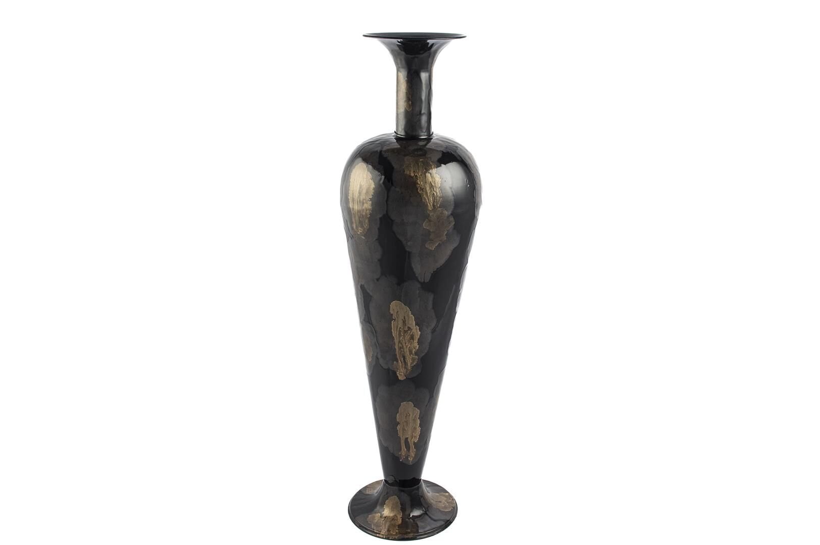 Siyah Gold Metal Vazo 90cm
