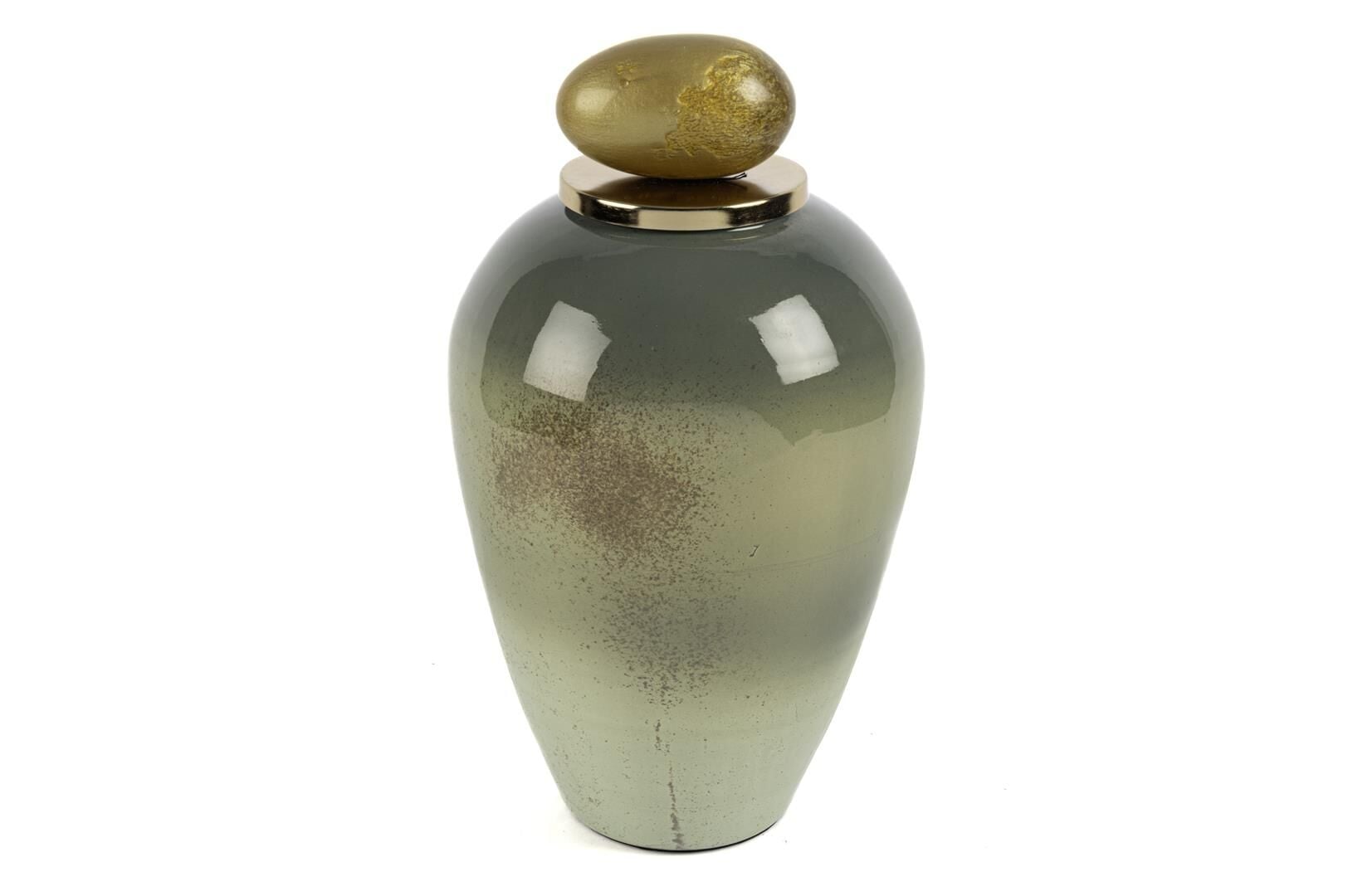 Gold Yeşil Cam Dekoratif Obje 24x41cm