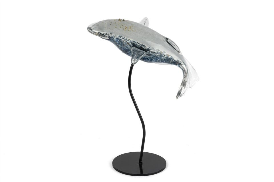 Gri Gold Cam Balina 24x14x32cm