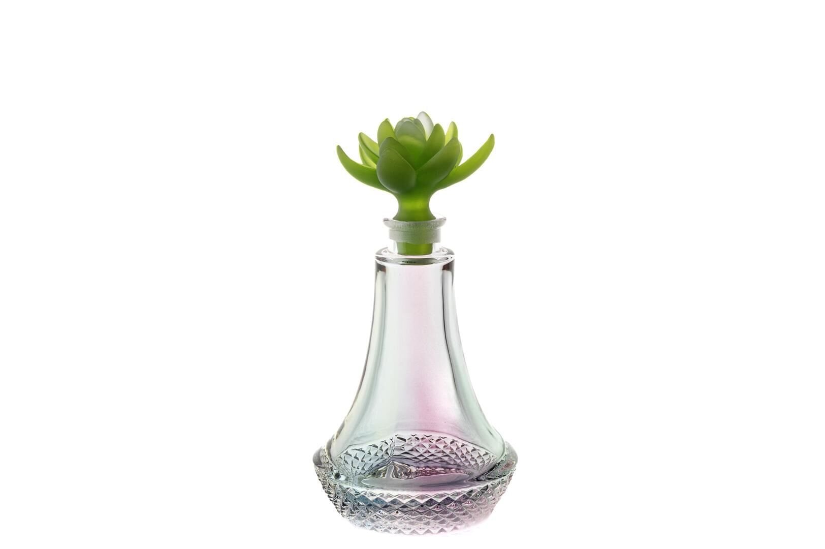 Yeşil Kapaklı Cam Şişe 21cm 305ml