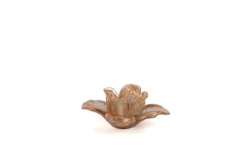 Somon Çiçek Cam Dek 16x7cm