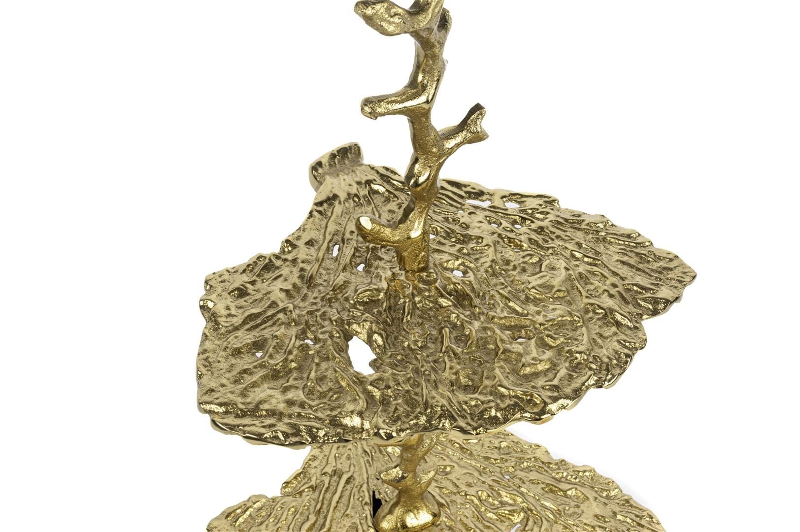 Gold İstiridyeli 2Katlı Sunum Standı 30x26x53cm