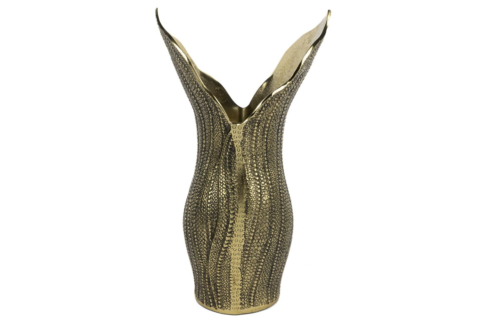 Gold Flower Metal Vazo 30x56cm