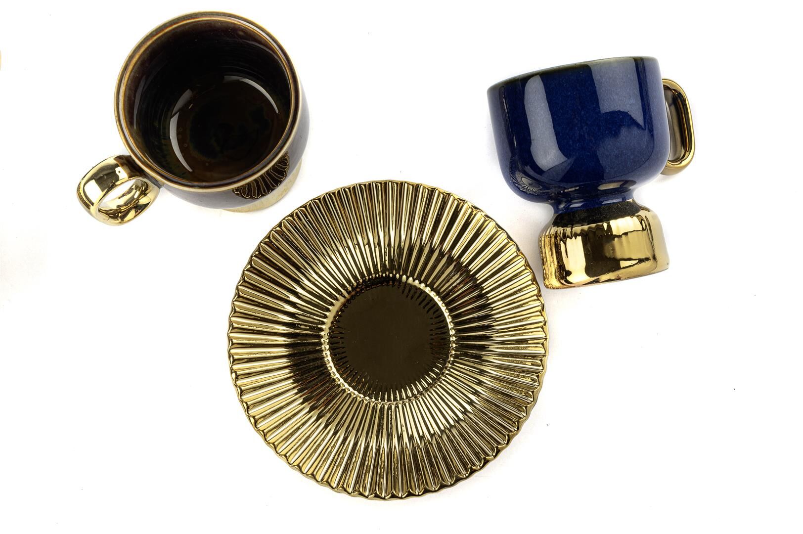 Bellis Gold 2 Renk Asorti 6lı Kahve Fincanı Seti 80cc