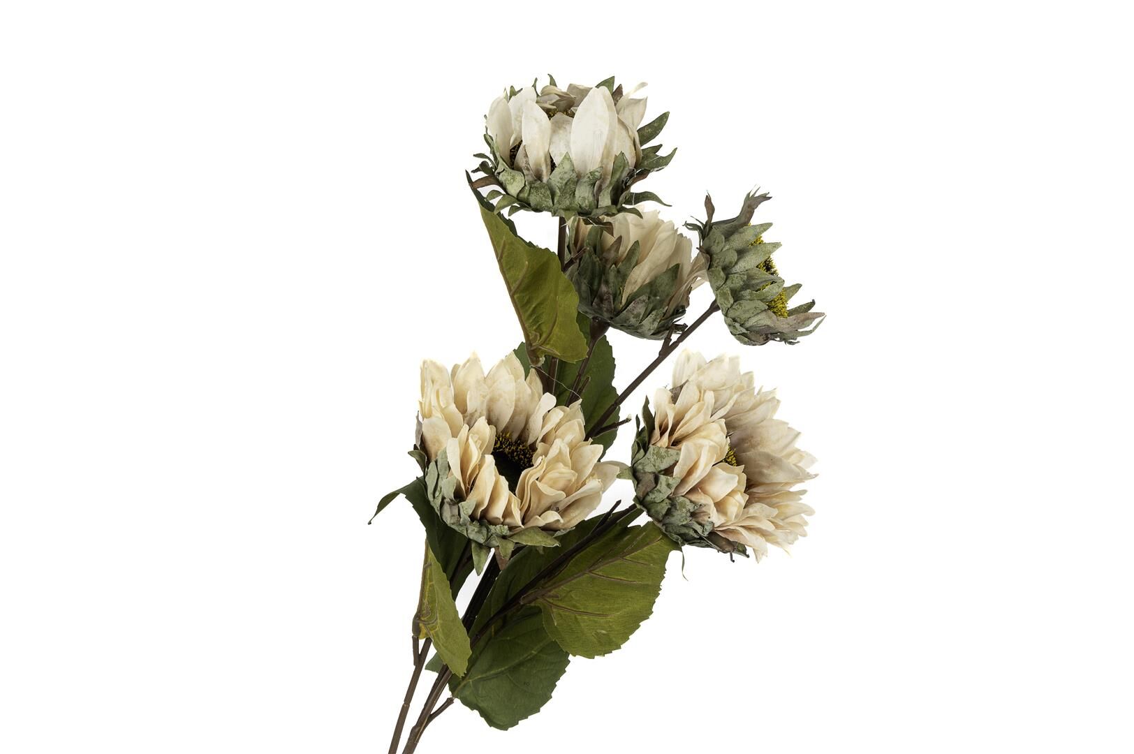 Krizantem Krem 5li Yapay Çiçek 66cm