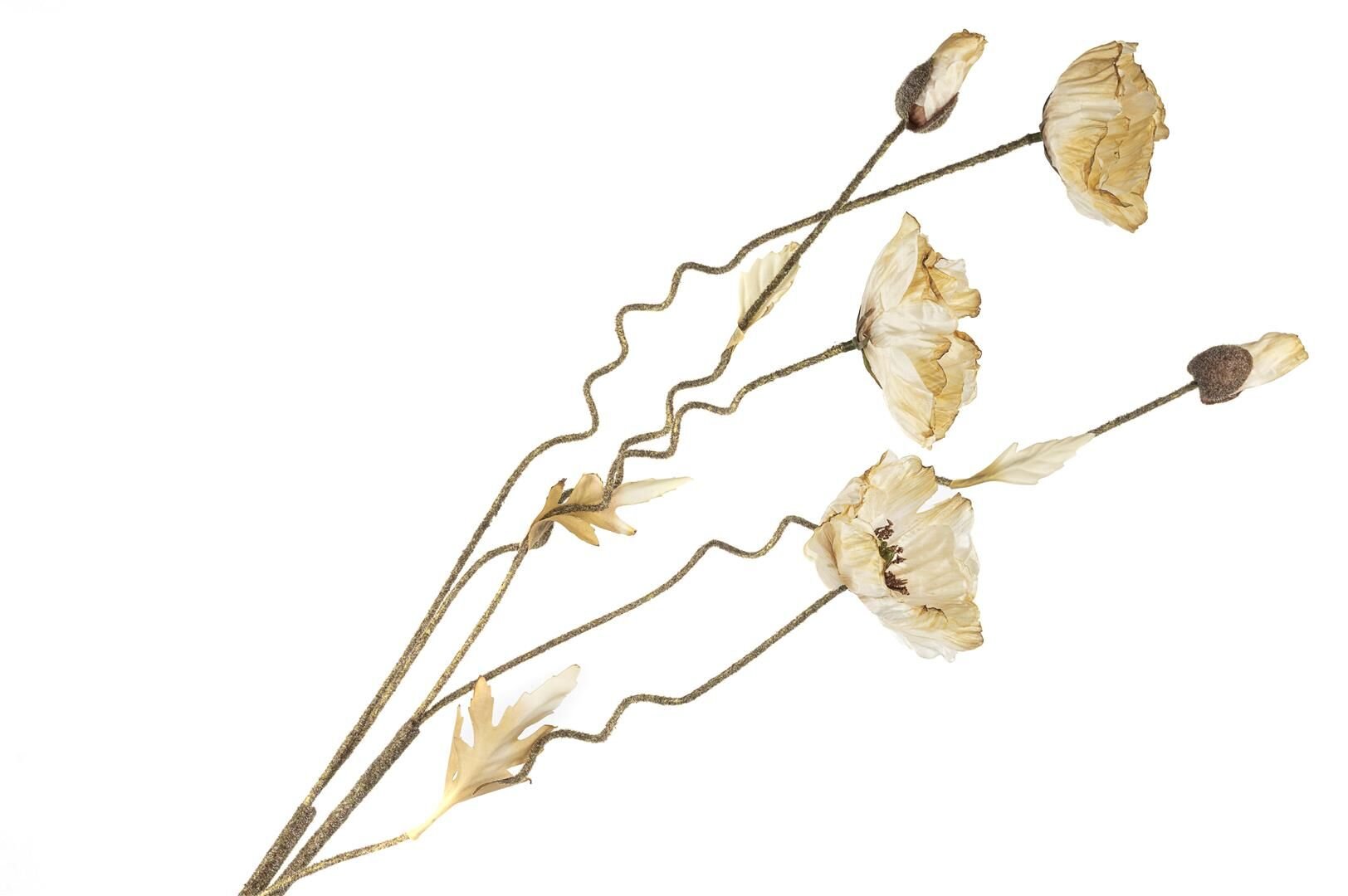 Gelincik Krem Yapay Çiçek 102cm