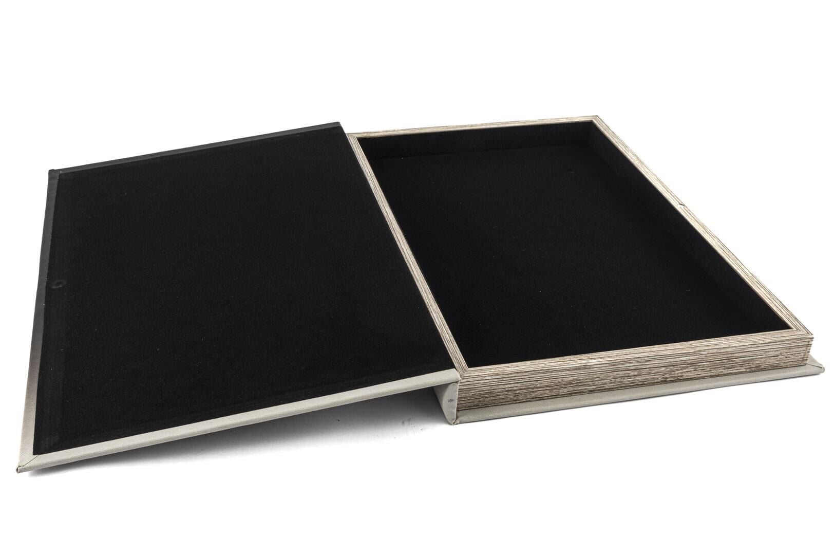 Siyah Gri Engraved Kitap Kutu 35x24x3cm