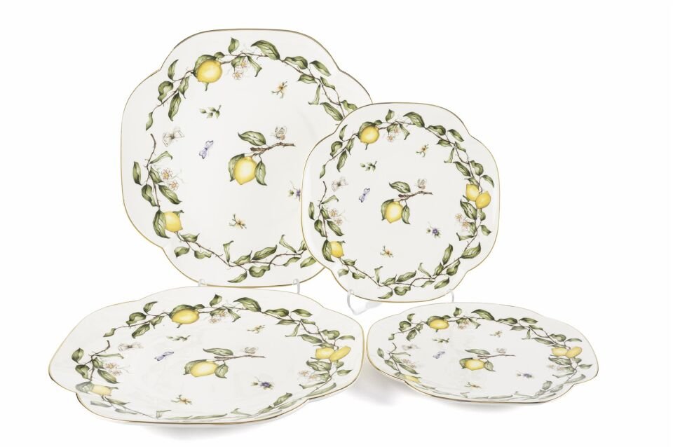 Sunleaf 4 Prç 2li Pasta 19cm ve Servis Tabağı 25cm Seti