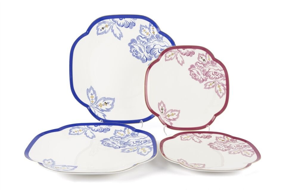 Eloria 4 Prç 2li Pasta 19cm ve Servis Tabağı 25cm Seti