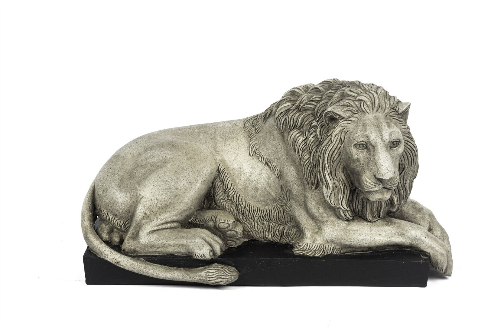Gri yatan Aslan Obje 45x23