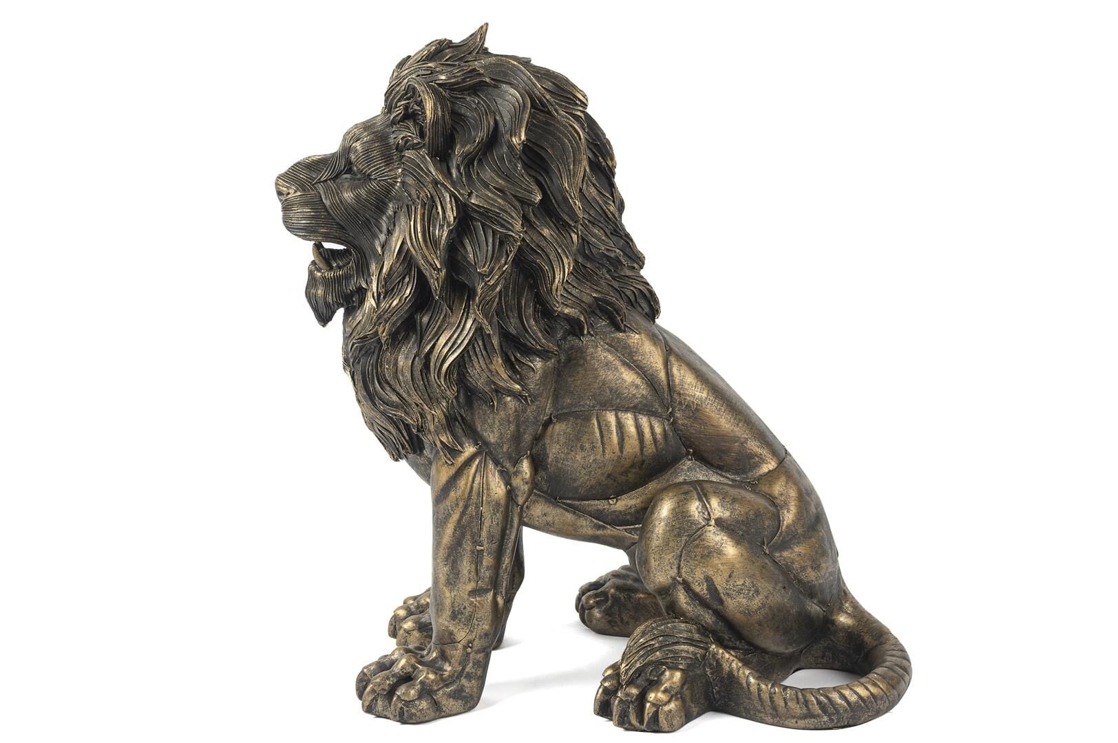 Bronz Aslan Resin Obje 24x45x41cm