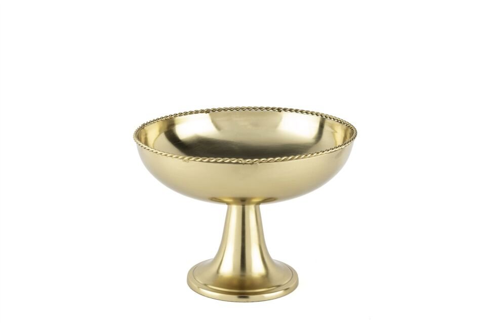Gold Ayaklı Servis Kasesi 21x16cm