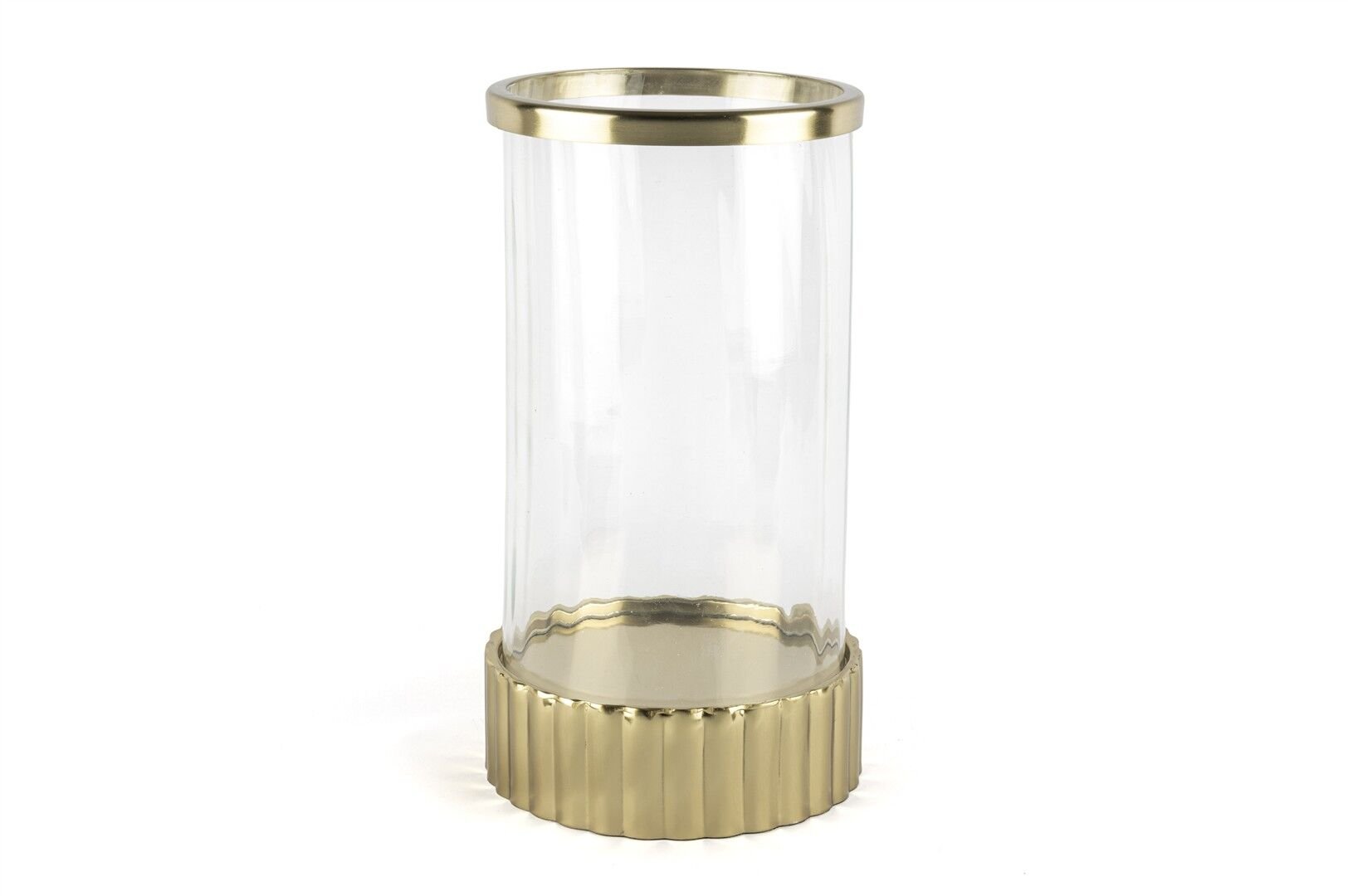 Gold Standlı Cam Mumluk 17x31cm