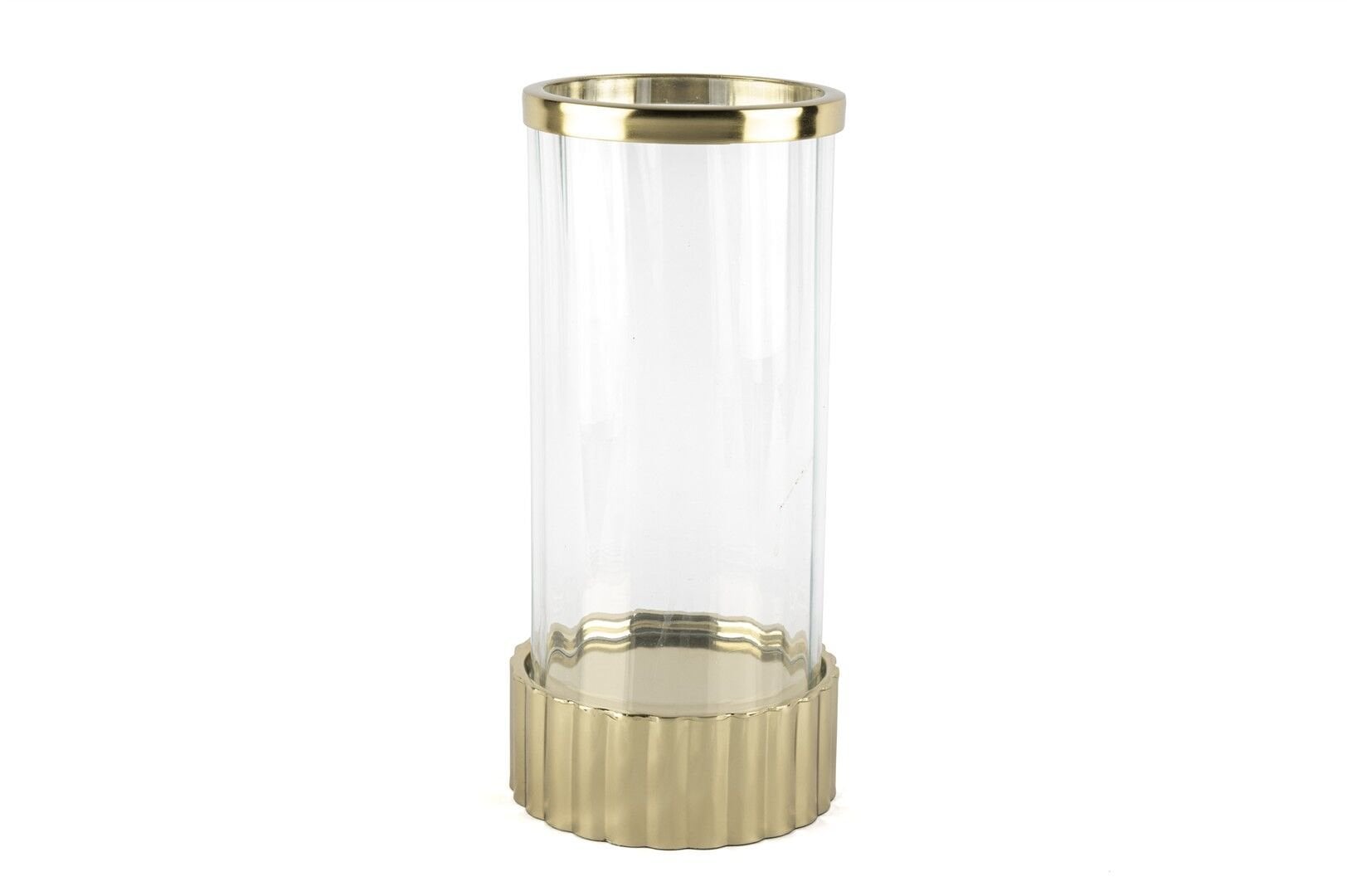 Gold Standlı Cam Mumluk 15x31cm