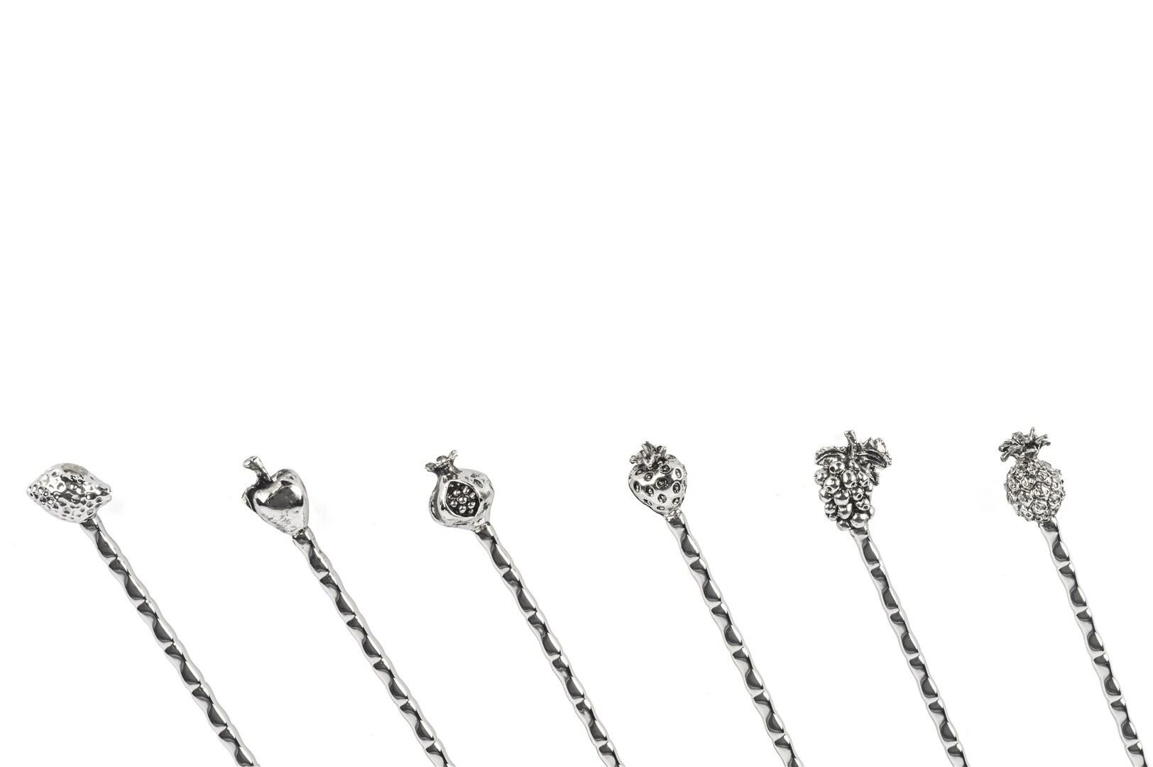Silver 6lı Meyve Figürlü Çay Kaşığı